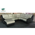 2021 Antique European Style Black and White Sofa L Shape Sofa Set Designs Contemporary Italian Leather Sectional Sofa